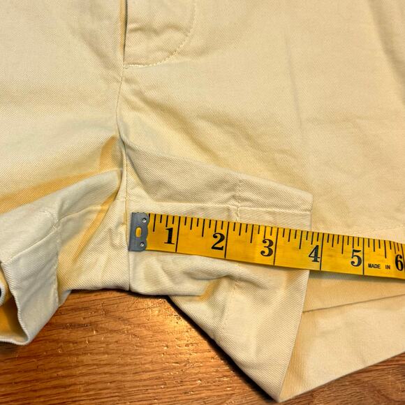 Re/Done Womens 26 Yellow Cotton Shorts Chino Trouser 90s Retro Casual Mom Spring - Picture 4 of 7